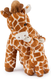 GUND Solana Giraffe and Baby Plush, Premium Giraffe Stuffed Animals for Ages 1 and Up, Brown, 10”
